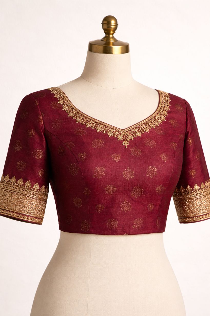Designer blouse neck pattern